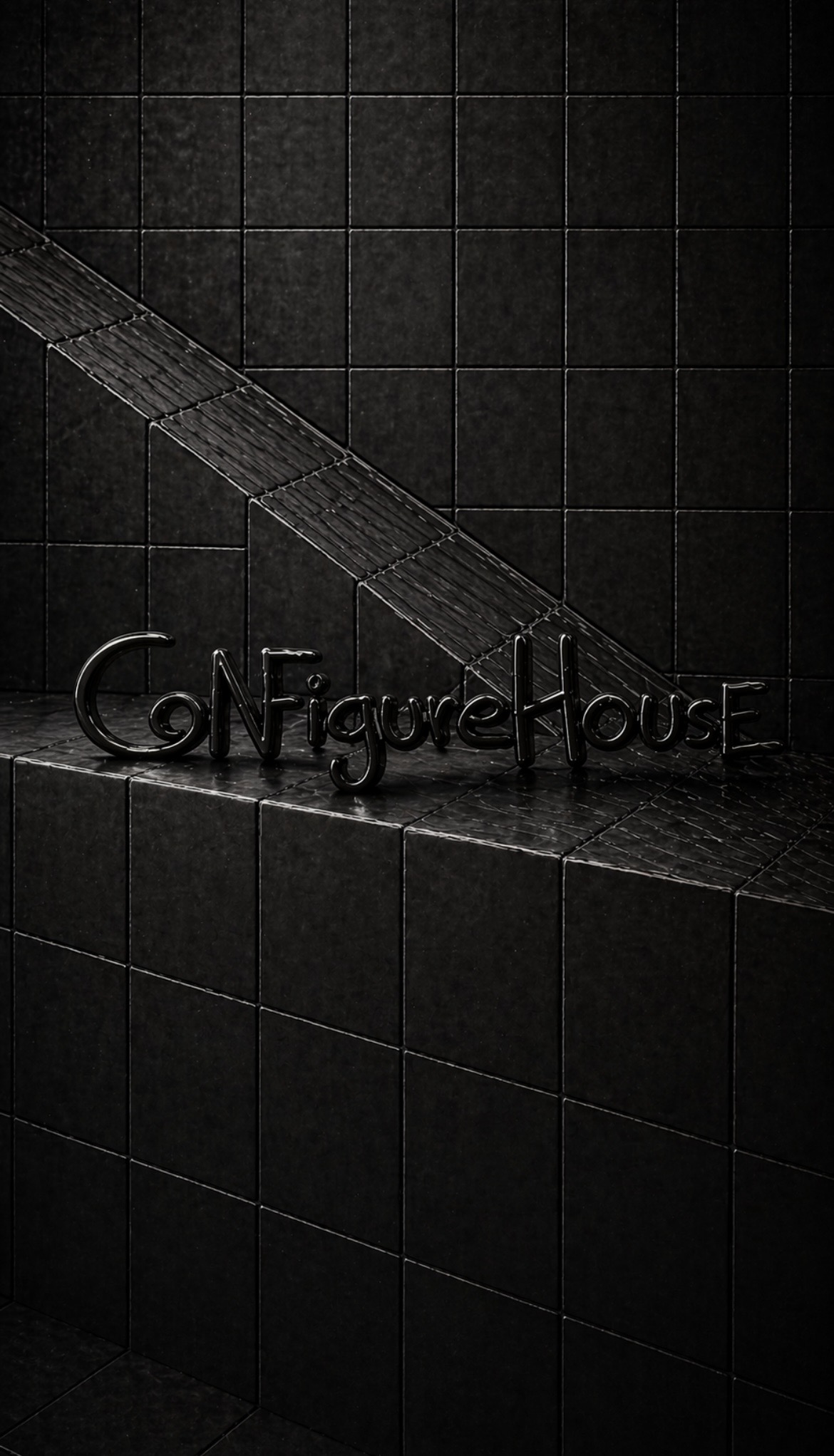 ConfigureHouse LLC logo on a dark tiled background